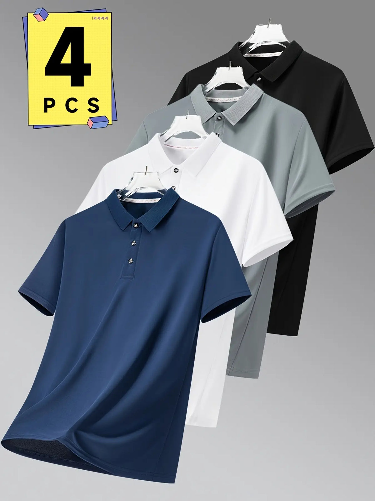 Premium Super Comfort Fit Polo T-Shirt (Pack Of 4)