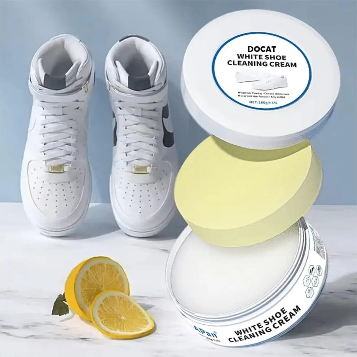 Shoes Cleaning Cream with Sponge