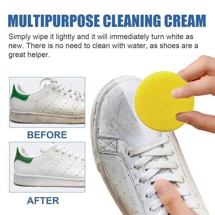 Shoes Cleaning Cream with Sponge