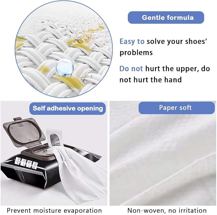 Shoe Wipes Cleaner Quickly Remove Dirt & Stains