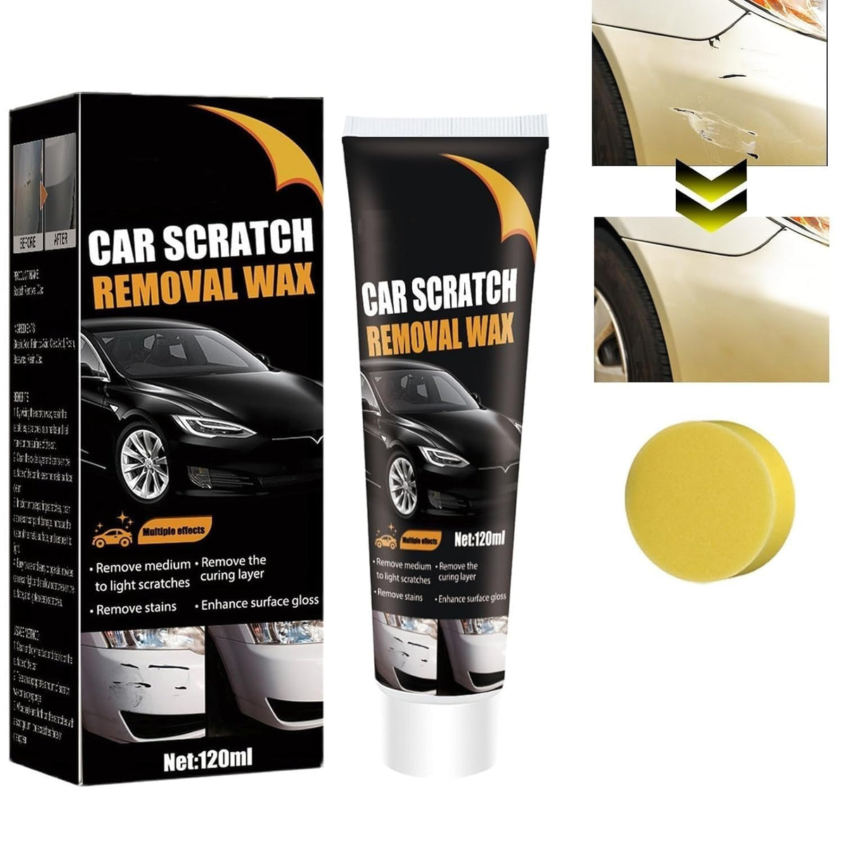 Vehicles, Car Scratch Remover Wax 120g Each(Pack Of 2)