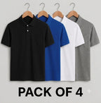 Premium Super Comfort Fit Polo T-Shirt (Pack Of 4)