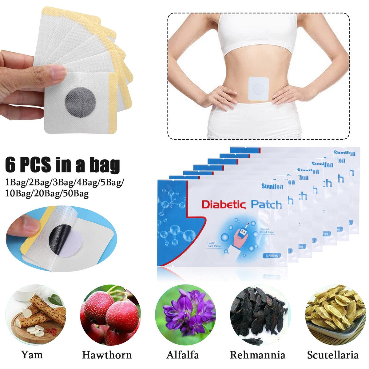 Diabetic Glucose Treatment Sugar Balance Patches